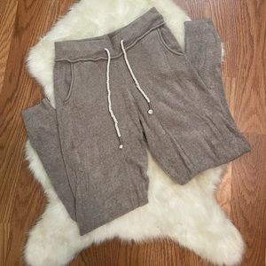 Young Fabulous and Broke Drawstring Skinny Leg Fuzzy Soft Legging Sleep Pants